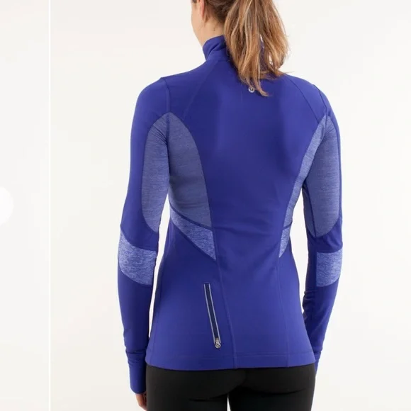 lululemon Run Distance Pullover Pigment Blue Sz 2 - Picture 2 of 16
